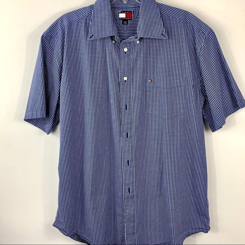 Tommy Hilfiger Blue Checked‎ Short Sleeve Shirt